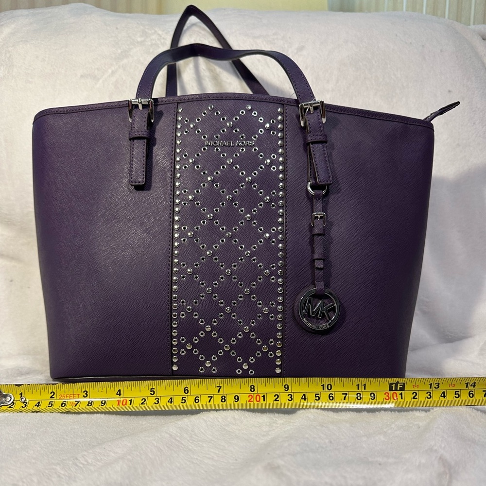 Michael Kors purple tote bag